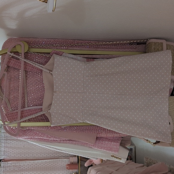French Connection, Light Pink Polka Dot dress size 0 - Picture 3 of 4